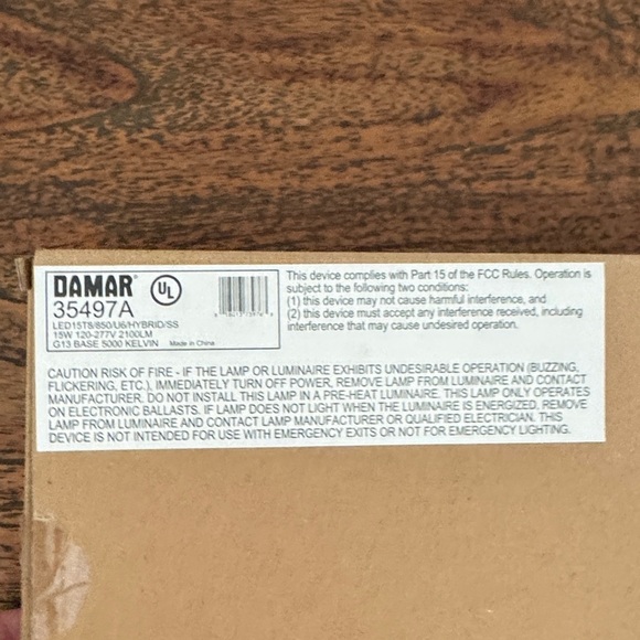 Damar White LED 15T8/850/U6/HYBRID/SS Tube Light - Picture 9 of 9